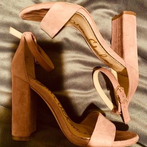 Sam Edelman Yaro Ankle Strap Suede Block Heel
